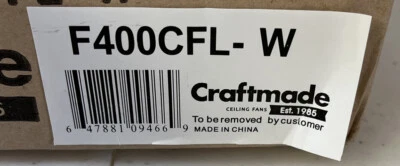 CRAFTMADE White Fan 4 Light Kit #CR-F400CFL-W With 4 CFL Bulbs - Image 1 of 4