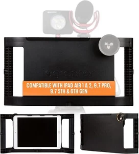 iOgrapher iPad Case with Handles for Tripod Compatible w/iPad 9.7 - Black - Picture 1 of 7