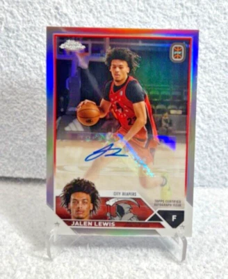 2023 Topps Chrome OTE Jalen Lewis Refractor Auto #A-JL - Image 1 of 2