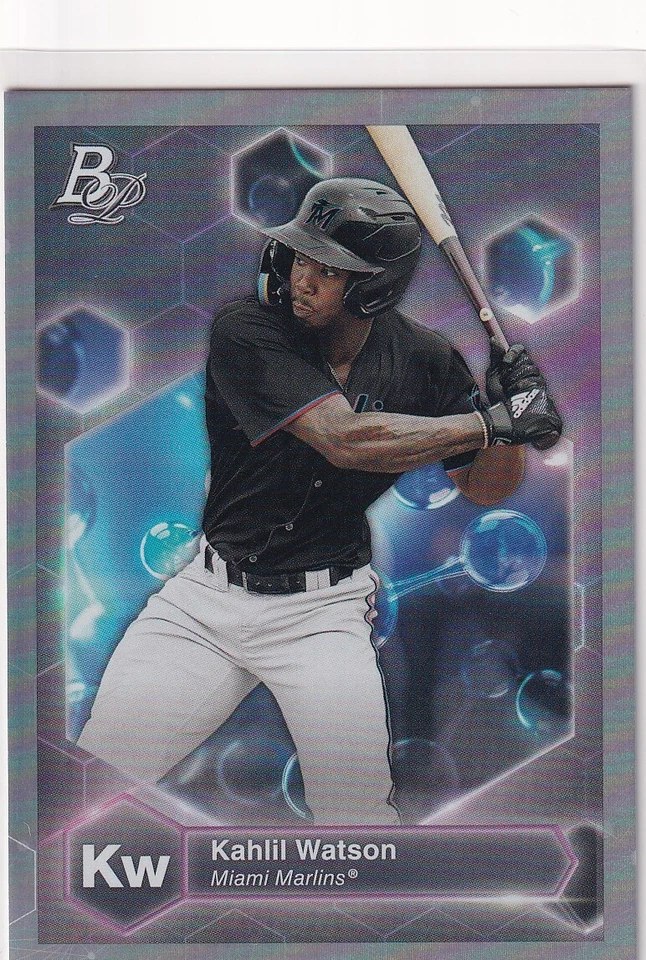 2022 BOWMAN PLATINUM RC KAHLIL WATSON MIAMI MARLINS ROOKIE BZ-2110 - Image 1 of 1