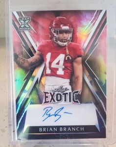 2023 BRIAN BRANCH LEAF EXOTIC PRISMATIC PARROT AUTO #ED 6/9!!