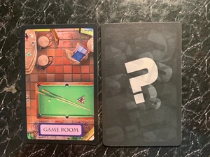 Clue 2013 Game Room WHERE CARD GAME REPLACEMENT PIECE / PART / Card Hasbro 2013 - Picture 1 of 2