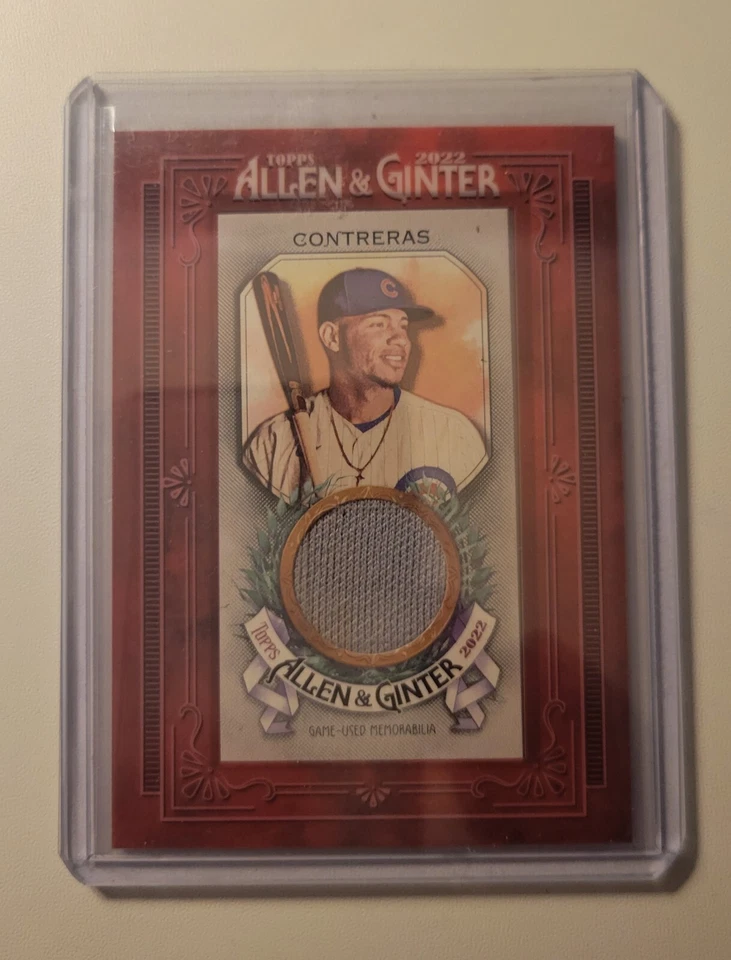 2022 Allen and Ginter Mini Framed Relic #MFR-WC Willson Contreras - Chicago Cubs - Image 1 of 1