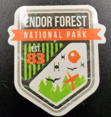 Calcomanía de vinilo adhesiva Star Wars Endor Forest National Park para vasos portátiles Foto 1 de 2