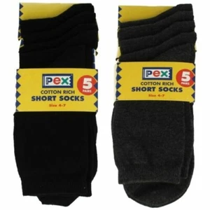 Childrens PEX Short Socks 5 Pack - Picture 1 of 3