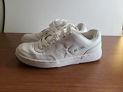 Converse One Star Women's Size 8.5 White Leather Sneakers Shoes 1H0604  Lace Up  - Image 1 of 4