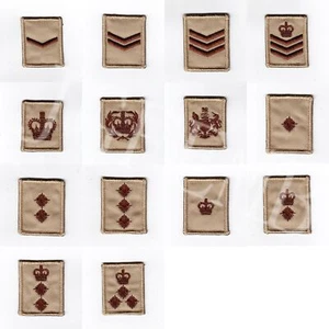 Tan design British Army Tan MTP Rank Embroidery Patch - Picture 1 of 16