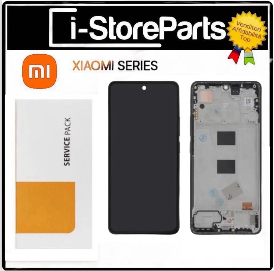 DISPLAY LCD OLED FRAME NERO ORIGINALE PER XIAOMI REDMI NOTE 13 4G 23124RA7EO