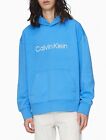 Calvin Klein Men's Relaxed Fit Logo French Terry Hoodie Sweater Palace Blue M