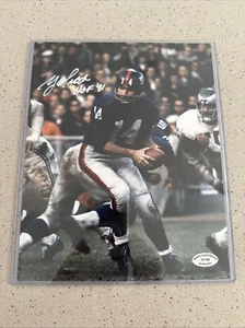 Y.A. Foto autografa firmata Tittle 8x10 con iscrizione HOF carta sportiva eroi certificato di autenticità - Foto 1 di 4