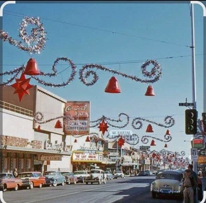 Downtown USA Christmas Street Decorations POSTER 24 X 24 Wall Art. - Picture 1 of 2
