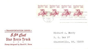 2125 5.5c Star Route Truck, Clarence Reid Gütesiegel in braun [100625.1216] - Bild 1 von 1