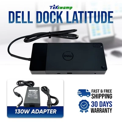 Estación Dock Dell USB-C para Latitude 5320/2 en 1 5330/2 en 1 con OEM 130 W AC Foto 1 de 4
