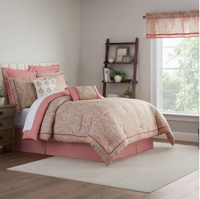 Waverly 4pc Grand Estate Rouge Comforter Set Queen
