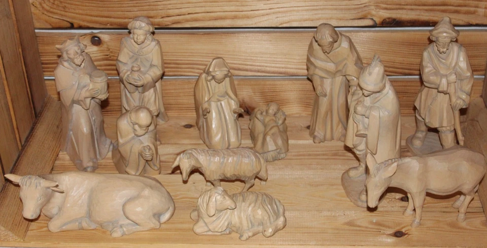 Oberammergau Schnitzerei Bergmann Krippenfiguren 21cm handgeschnitzt zur Auswahl - Bild 1 von 1