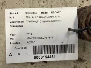 Upper Control Arm Rear Fixed Length Original Equipment Fits 13-19 ESCAPE 319863 - Foto 1 di 12
