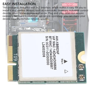 MT7902 Wireless Network Card Module 2400Mbps 2.4GHz 5GHz 6GHz Tri Band BT 5. NEW - Afbeelding 1 van 12