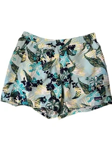 Patagonia Women's Tropical Baggies Board Shorts Medium Pockets Blue Green - Picture 1 of 6