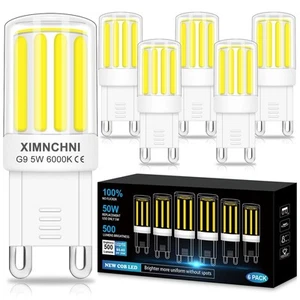 G9 LED Leuchtmittel kaltweiß, 5W 500LM 6000K, 6er Pack 240V - Bild 1 von 2