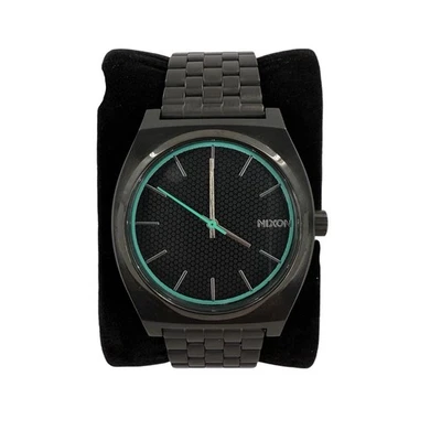 NIXON Minimal “ The Time Teller” Watch Black Turquoise Works Need Battery NO BOX - Image 1 of 4