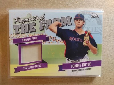 2018 Topps Pro Debut Fragments of the Farm Relics Rockies Tommy Doyle/Team Flag - Image 1 of 2
