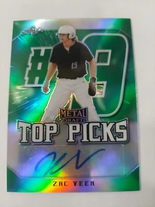 2020 Leaf Metal Draft - Top Picks Green Rainbow #/10 #TP-ZV1 Zac Veen (AU, RC) - Picture 1 of 2