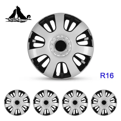 16" 4PCS Wheel Covers Full Rim Snap On Hub Caps R16 For Mazda 2 Mitsubishi Ford - Image 1 of 4
