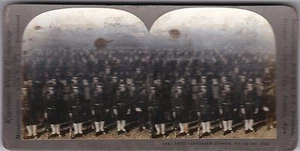 TARJETA ESTEREOSCÓPICA REAL DE SOLDADO JAPONÉS EN DESFILE - Imagen 1 de 2