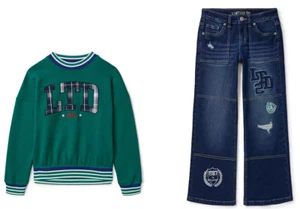 New $80.00 LIMITED TOO Girls Fashion Sweatshirt & Demin Jeans 2-pc Set Size: 10 - Picture 1 of 5