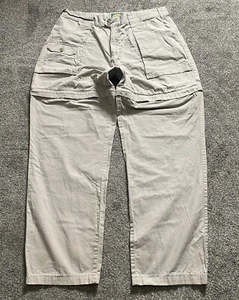 Mens 38x32 Cabela’s Outdoors Beige Tan Convertible Pants Hiking - Picture 1 of 8