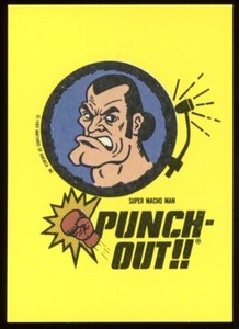 1989 Topps Nintendo PUNCH OUT SUPER MACHO MAN Sticker Trading Card #6