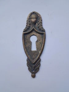 Schloss Schlüsselschild Schlossbeschlag Möbel Möbelbeschlag Beschlag 89x32 mm - Bild 1 von 1