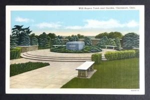 Will Rogers Gedenkgrab & Garten Claremore Oklahoma OK Postkarte 1946 UNP - Bild 1 von 2