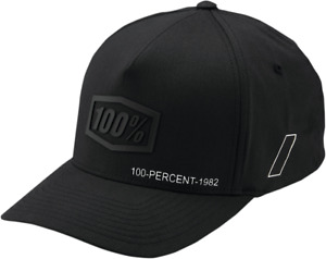 100% 20043-00009 Shadow Flexfit Hat Large/XL Black