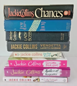 8 Jackie Collins Chances Lucky Lady Boss Vendetta Drop Dead Poor Little Bitch - Picture 1 of 4