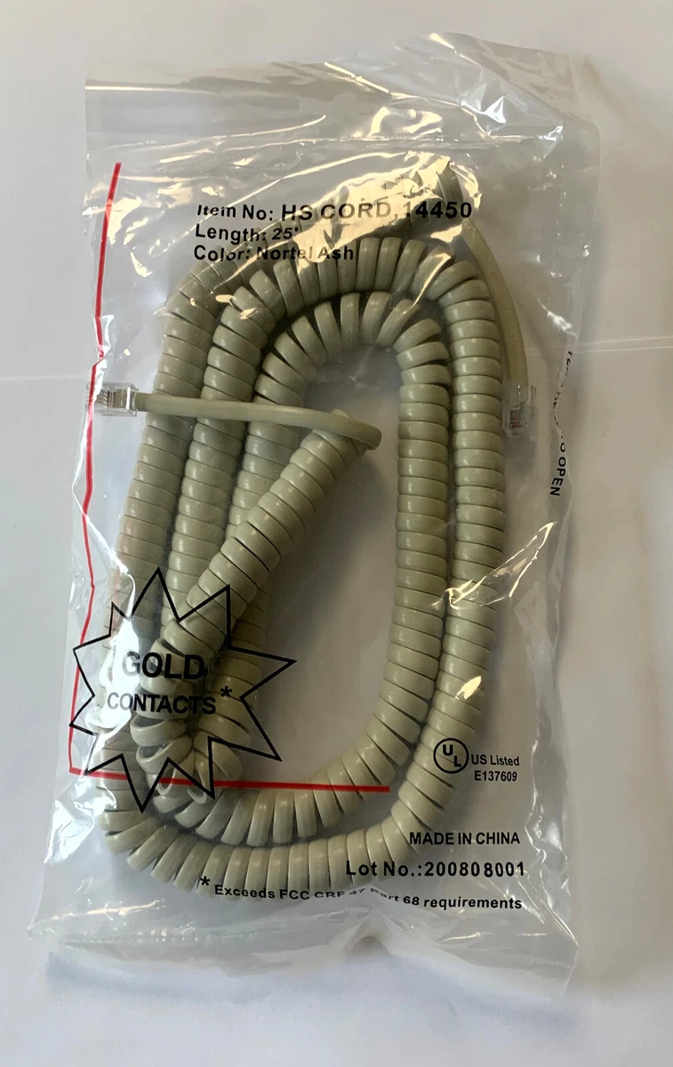 Cavo Telefonico Spiralato Per Cornetta 2mt RJ10 4P4C Bianco Intellinet 31 - Foto 7