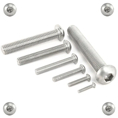 SCHRAUBEN-NIRO® Linsenkopfschrauben DIN ISO 7380 M3 - M4 Edelstahl A2 V2A VA Innensechskant ISK