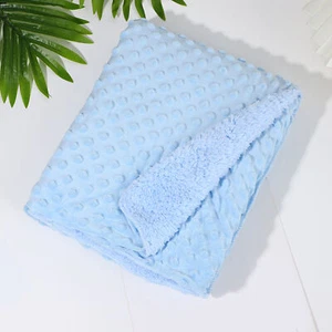 (Blue)Lightweight Thermal Baby Blanket All Seasons Dry Easily Safe - Picture 1 of 12