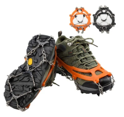 RAMPONI SOTTOSCARPA CATENE UNIVERSALI ANTISCIVOLO A CHIODI PER NEVE GHIACCIO - Immagine 1 di 4