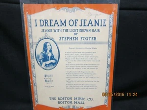 I Dream of Jeanie - Stephen Foster - Sheet Music 1936 - Picture 1 of 1