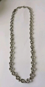 vintage 18" silver plate o link neck chain - Picture 1 of 5