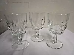 Set of 3 Clear Water Wine Stemmed Goblets 5 1/2" Tall - Picture 1 of 4