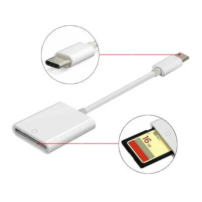 USB 3.1 Type C to SD Memory OTG Card Reader Adapter For Android Phones MacBook - Image 1 of 4