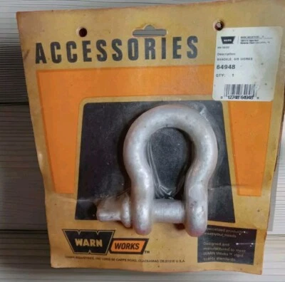 Warn  WORKS 5/8 64948  Shackle NEW SEALED NOS Made In The USA! Bin1 - Image 1 of 4