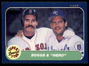 1986 FLEER WADE BOGGS/GEORGE BRETT BX2=E136 #634
