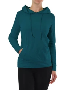 Damen LEICHTES SLIM FIT Sweatshirt Hoodie Pullover Hoody Baumwolle Uni Shirts - Bild 1 von 30