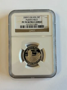 2009 S Silver 25c Quarter U.S. Territories Puerto Rico NGC PF 70 Ultra Cameo - Picture 1 of 2