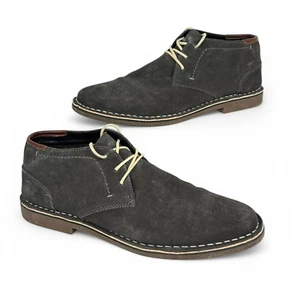 Kenneth Cole Reaction Men's Desert Wind Chukka Ankle Boots 12 Suede Gray Lace Up - Picture 1 of 11
