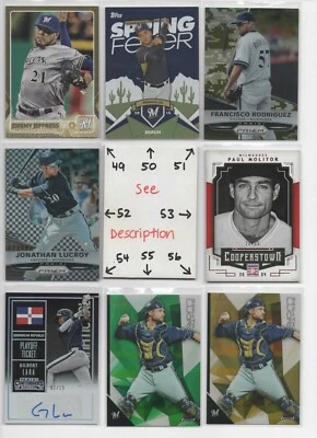 Milwaukee Brewers SERIAL #'d ROOKIES  AUTOS  JERSEYS * ALL CARDS ARE GOOD CARDS* - Image 1 of 4