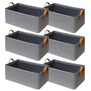 Closet Cloth Storage Bins For Shelves6 Pack Storage Baskets For Shelves Large Li - Picture 1 of 7